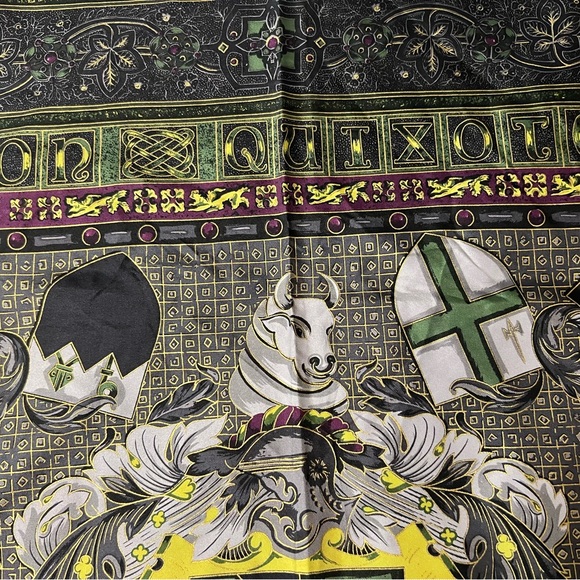 Rare Vintage Worth Silk Don Quichotte Scarf - Picture 10 of 12